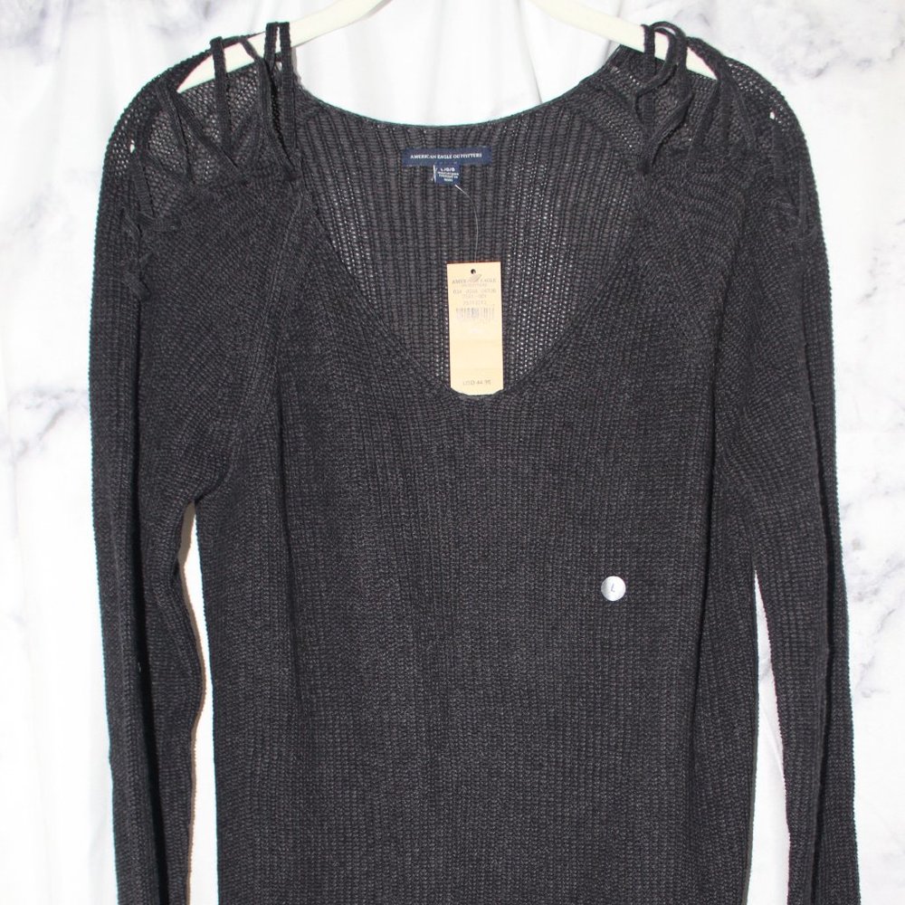 American Eagle Outfitters Braided Sleeve Sweater